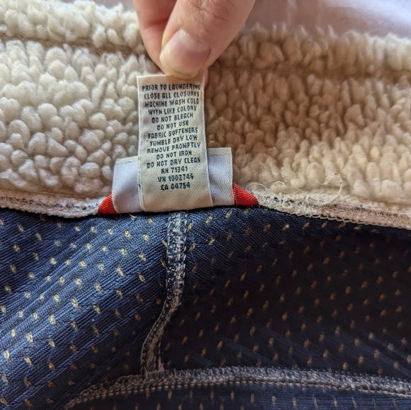 L.L. Bean Sherpa Deep Pile Fleece Men's Vest Medium Full Zip Ivory - Picture 6 of 11